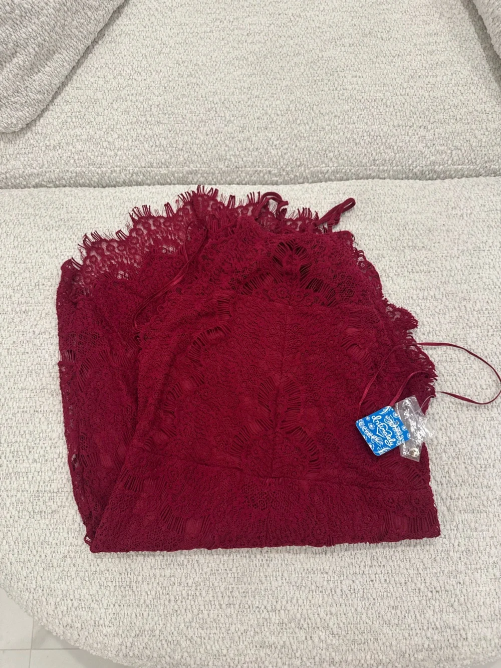NWT Free People Lace Wine Mini Dress